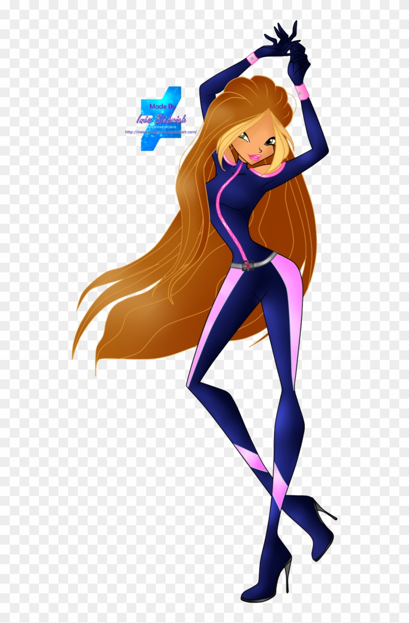 Fanart Flora World Of Winx Spy Outfit By Ineswinxeditions Winx Club